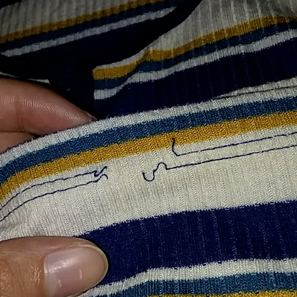 Color Thread Striped Dress - Picture 3 of 4